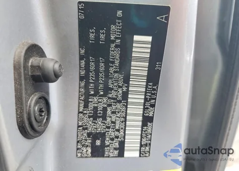 2015 Toyota Sienna Le z USA, uszkodzony, nr VIN 5TDKK3DC1FS639731